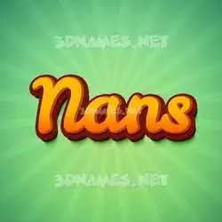 nans in Green Rays style - 3D name wallpaper