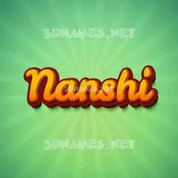 nanshi in Green Rays style - 3D name wallpaper