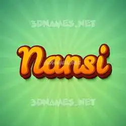 nansi in Green Rays style - 3D name wallpaper
