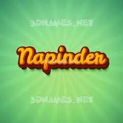 napinder in Green Rays style - 3D name wallpaper