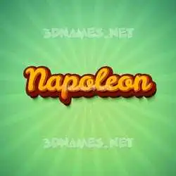 napoleon in Green Rays style - 3D name wallpaper