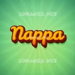 nappa in Green Rays style - 3D name wallpaper