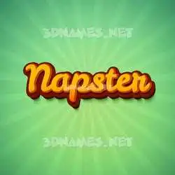 napster in Green Rays style - 3D name wallpaper