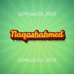 naqashahmed in Green Rays style - 3D name wallpaper