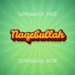 naqebullah in Green Rays style - 3D name wallpaper