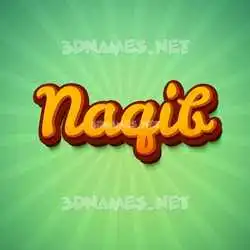 naqib in Green Rays style - 3D name wallpaper