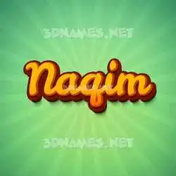 naqim in Green Rays style - 3D name wallpaper