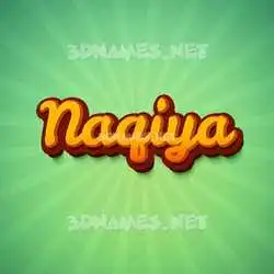 naqiya in Green Rays style - 3D name wallpaper