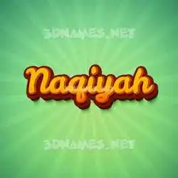 naqiyah in Green Rays style - 3D name wallpaper