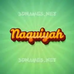 naquiyah in Green Rays style - 3D name wallpaper