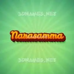 narasamma in Green Rays style - 3D name wallpaper