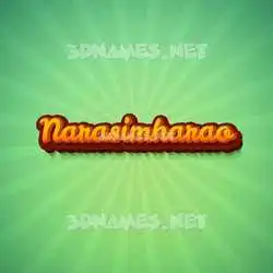 narasimharao in Green Rays style - 3D name wallpaper
