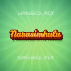 narasimhulu in Green Rays style - 3D name wallpaper