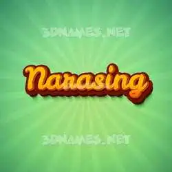 narasing in Green Rays style - 3D name wallpaper