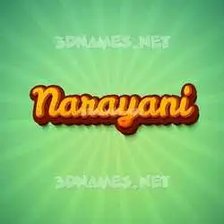 narayani in Green Rays style - 3D name wallpaper