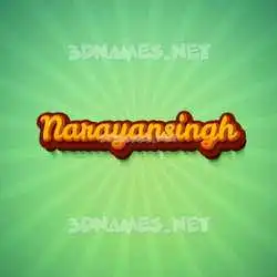 narayansingh in Green Rays style - 3D name wallpaper