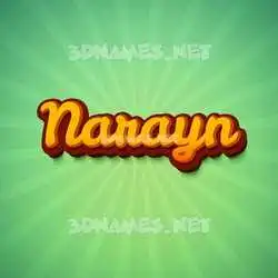 narayn in Green Rays style - 3D name wallpaper