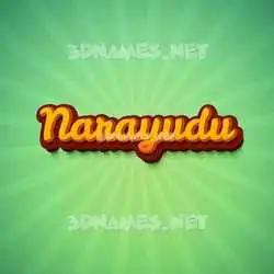 narayudu in Green Rays style - 3D name wallpaper