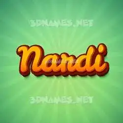 nardi in Green Rays style - 3D name wallpaper