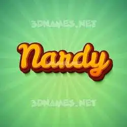 nardy in Green Rays style - 3D name wallpaper