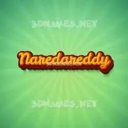 naredareddy in Green Rays style - 3D name wallpaper