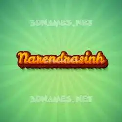 narendrasinh in Green Rays style - 3D name wallpaper