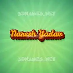 naresh yadav in Green Rays style - 3D name wallpaper
