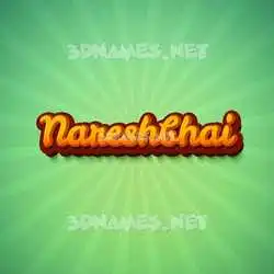 nareshbhai in Green Rays style - 3D name wallpaper