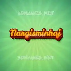 nargisminhaj in Green Rays style - 3D name wallpaper