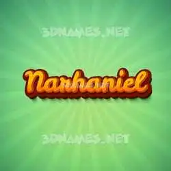 narhaniel in Green Rays style - 3D name wallpaper