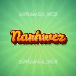 narhwez in Green Rays style - 3D name wallpaper