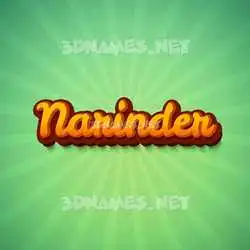 narinder in Green Rays style - 3D name wallpaper