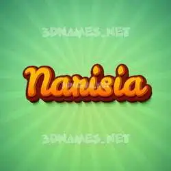 narisia in Green Rays style - 3D name wallpaper