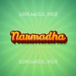 narmadha in Green Rays style - 3D name wallpaper