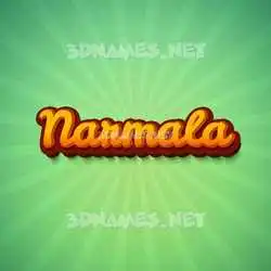 narmala in Green Rays style - 3D name wallpaper