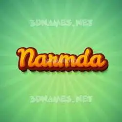 narmda in Green Rays style - 3D name wallpaper