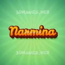 narmina in Green Rays style - 3D name wallpaper