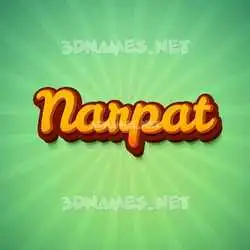 narpat in Green Rays style - 3D name wallpaper
