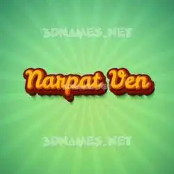 narpat ven in Green Rays style - 3D name wallpaper