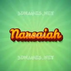 narsaiah in Green Rays style - 3D name wallpaper