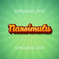 narsimulu in Green Rays style - 3D name wallpaper