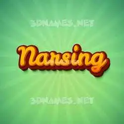 narsing in Green Rays style - 3D name wallpaper
