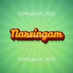 narsingam in Green Rays style - 3D name wallpaper