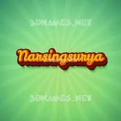 narsingsurya in Green Rays style - 3D name wallpaper