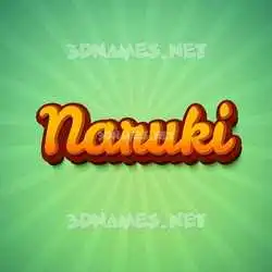 naruki in Green Rays style - 3D name wallpaper