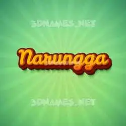 narungga in Green Rays style - 3D name wallpaper