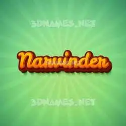 narvinder in Green Rays style - 3D name wallpaper