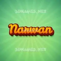 narwan in Green Rays style - 3D name wallpaper