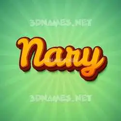 nary in Green Rays style - 3D name wallpaper