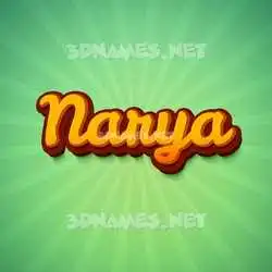 narya in Green Rays style - 3D name wallpaper
